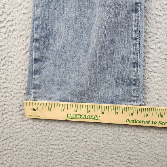 Y2K Flared Leg Low Rise Jeans Women's/Jr's 9 Blue Denim Cotton Blend Stretch - Picture 7 of 10